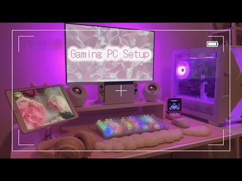【gaming vlog】新居にゲーム部屋作る🎮ゲーミングPC紹介＆デスクのsetup✨原神・アニメも💓初投稿🌸