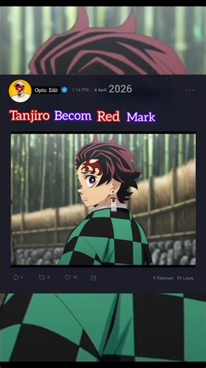 Tanjiro become Yoriichi red mark | #demonslayer#yoriichi #edit #trendingshorts