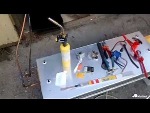 Bernzomatic TS8000. Пайка медных труб горелкой на МАПП газе, твердым припоем.