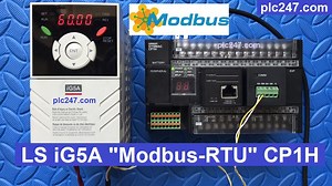 PLC Omron "Modbus RTU" LS iG5A VFD Tutorial - plc247.com