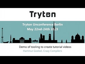 Demo of tooling to create tutorial videos | Tryton Unconference BerlinMay 22nd-24th 2023