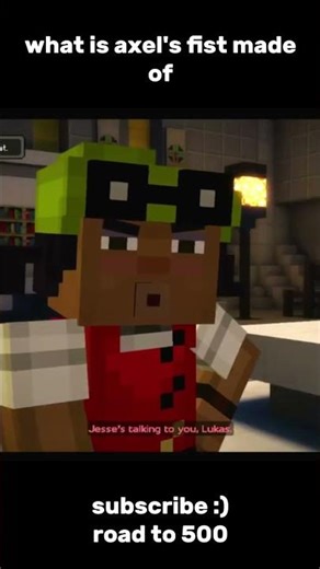 what is axel's fist made of #minecraftstorymode
