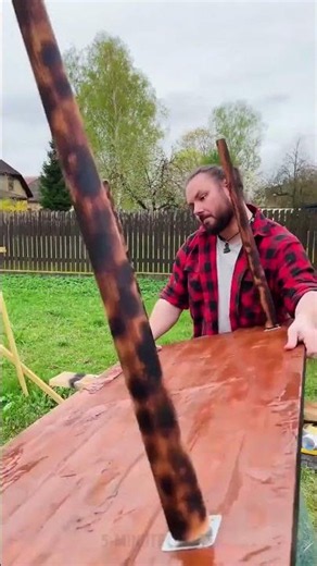 Crafting a Cool Table with Fire & Wood 🔥