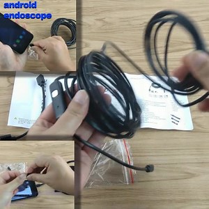 AN97 Endoscope Camera 7mm Lens 5m Cable Industrial Borescope Camera for Android Phone Inspection Camera Usb and Micro USB Port