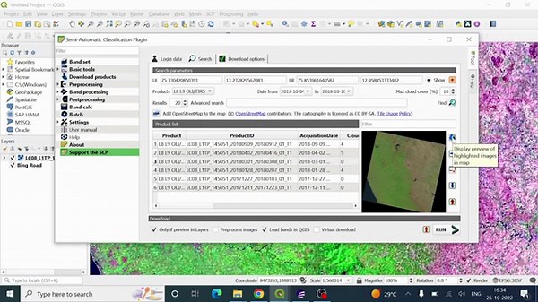Download Landsat 8 Images using QGIS