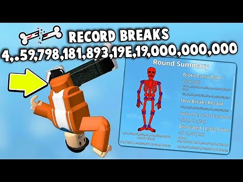 I Broke So Many Bones The Number LITERALLY BREAKS THE GAME... | Roblox Broken Bones
