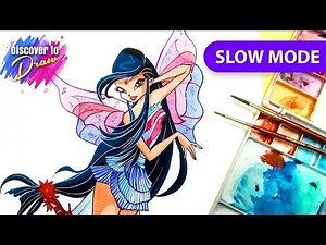 #Winxclubdrawing how to draw ✤ #Musa #Harmonix ✤ Slow mode