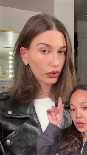 Hailey Bieber's Fresh Skin and Lip Makeup Breakdown