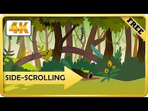 Jungle side scrolling Cartoon Background loops video