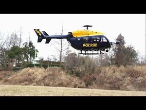 EC145 RC 500 size customize helicopter Test flight T-rex500 Multi Blades Main Rotor