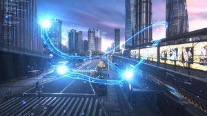 الغلاف الجوي الديناميكي تقنية الزرقاء ، تحسس المدينة ، الضوء ، المكوك ، خلفية الفيديو ، العنصر