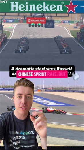 George Russell Wins F1 Chinese Sprint Race with Ferrari rounding out the podium. Lewis Hamilton and Russell swapped places multiple times in the opening laps, but Russell was too good. But Ferrari can fight with Mercedes! #f1tiktok #ferrarif1 #f1 #mercedesf1 #georgerussell