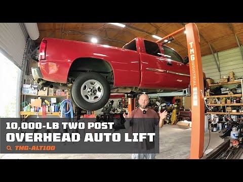 TMG Industrial 10,000-lb Two Post Overhead Auto Lift - TMG-ALT100