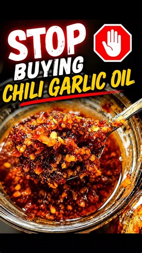 The Easiest Garlic Chili Oil Recipe 🌶️🧄 #shorts #chiligarlic