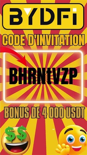Code d'invitation BYDFi : "BHRNtVZP" | 20% de Réduction + 4 000 $ de Bonus !