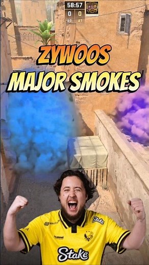 CS2 Dust2 Smoke Guide: CS2 ZywOo Major Smoke Guide #cs2 #counterstrike #csgo #shorts #counterstrike2