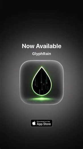 GlyphRain iOS App | Matrix-Style Digital Rain