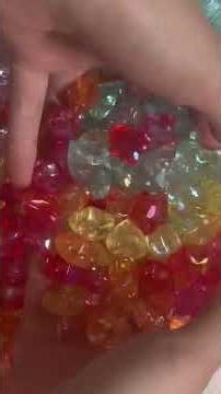 Sparkling Heart & Star Beads ASMR ✨ Colorful Crunchy Satisfying Sounds #ASMR #BeadsASMR #Satisfying