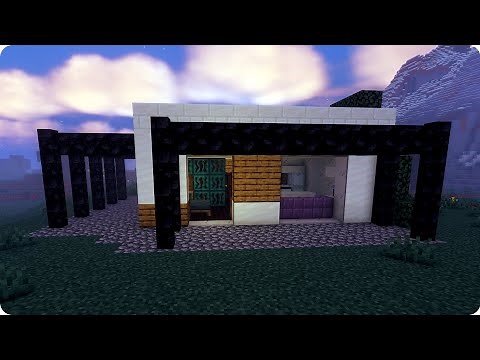 How to build a Modern House - Minecraft Blackstone house decor tutorial [ House designs #5 ]