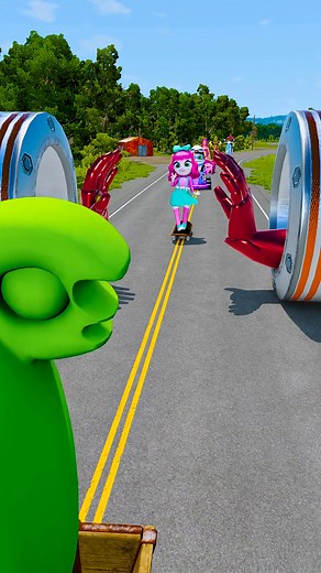 Ridiculous Stunts & Insane Cars VS Iron Man Hands Bollard Trap! – BeamNG.Drive #beamngdrive | Qus11