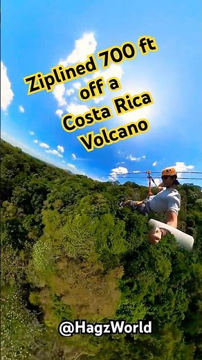 I Ziplined 700ft High Through a Jungle Volcano in Costa Rica 🌋 You Have to See This! @HAGZWORLD