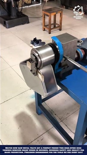 Precision Machine Edge Trimmer to Create Smooth Finishes on Stainless Steel Trays