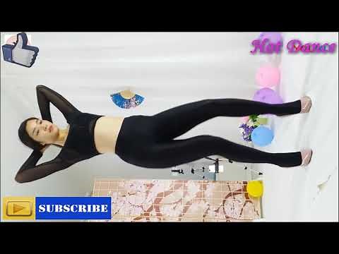 E24 Hot chinese girl dancing High Heels in black pantyhose leggings