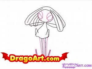 How to draw Mesprit, step by step