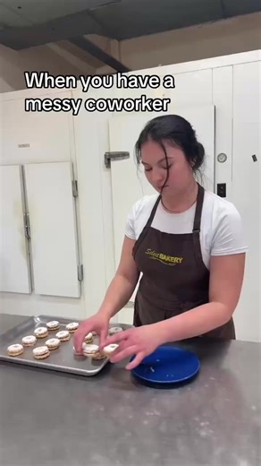 Caption can be: We all know that one messy coworker…🤦‍♀️ tag yours in the comments #bakery #comedy #coworker #fun