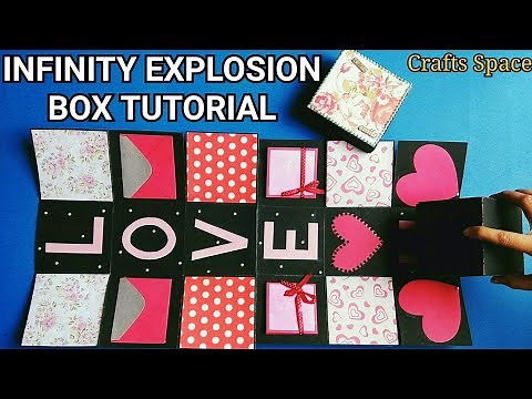 Infinity Explosion Box Tutorial | Rolling Cube | Endless box | Valentine Day Cards | Crafts Space