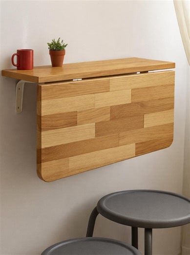 Wall Mounted Folding Table, Handmade Solid Wood Murphy Table, Custom Size Fold Down Desk for Kitchen & Home Office - Etsy