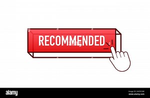 Flat recommended button for web marketing design. Flat style push button Stock Vector Image & Art - Alamy