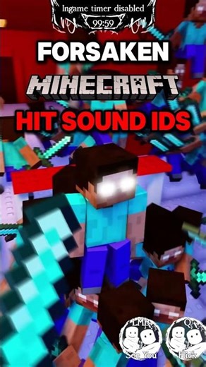 Forsaken Minecraft Hit Sound IDS #roblox #forsaken