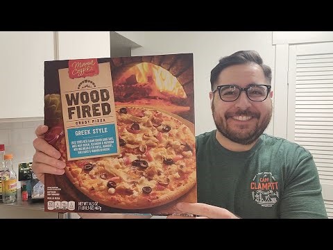 ALDI'S NEW Wood Fired Crust Greek Style Pizza REVIEW!