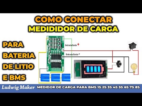 COMO CONECTAR O MEDIDOR DE CARGA PARA PACK DE BATERIAS DE LÍTIO E BMS 3S 12v e bms 2S e BMS 4S