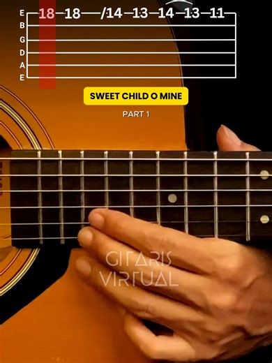 Sweet Child O' Mine Acoustic Guitar Solo (Part 1)