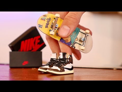 I Tried Fingerboarding With The Worlds Smallest NIKE AIR JORDANS!!