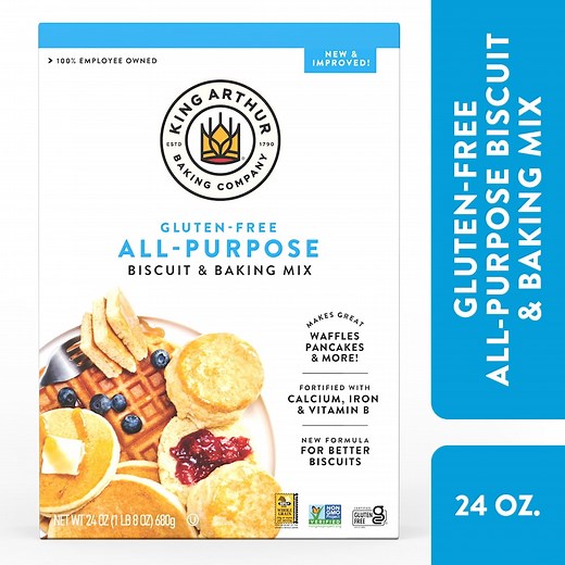 King Arthur Baking Company, Gluten-Free, Non-GMO Project Verified, Certified Kosher All-Purpose Baking Mix, 24 oz Box