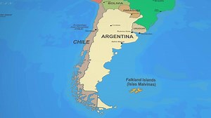 Argentina Highlighted Animated World Map 3D Visualization Showing Country Borders