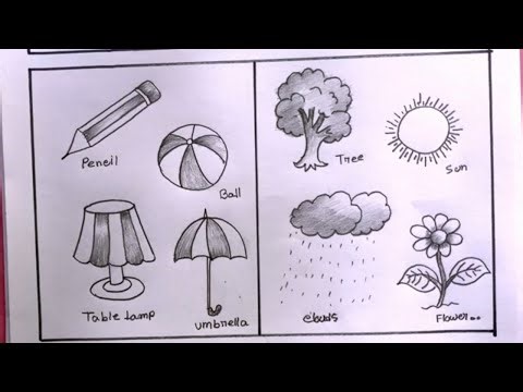 How To Draw Man Made Things And Natural Things Easy/Man Made Things And Natural Things Drawing