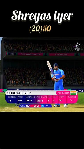 Shreyas iyer batting 😱#shorts #realcricket24 #ytshorts #trendingshort