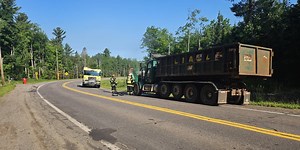 UPDATE: M-35 reopens after truck fire