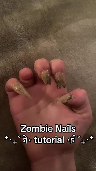 Zombie Nails Tutorial: Create Distressed Nail Art