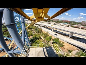 SIX FLAGS BATMAN ROLLER COASTER - Front Row POV