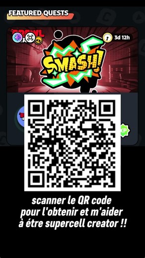 scanner ce QR code pour obtenir ce spray !!! #BrawlStars #StarrNova #GiftedBySupercell