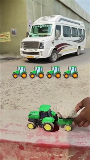 Mini Remote Control RC Small Tractor Loading Unboxing and Tracking Toy Video 🚜🚜🚜🚜🚜