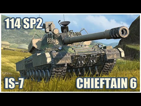Chieftain Mk. 6, IS-7 & 114 SP2 • WoT Blitz Gameplay