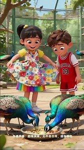 The peacock has opened its screen #2d #cartoon #animation