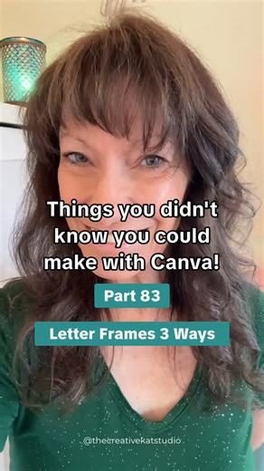 Kat Cornell | Canva Tips + Training on Instagram: "You don’t need fancy design skills for this Canva text effect.😎 Letter frames are one of those Canva features that look fancy, but they’re actually really beginner-friendly once you know where to look. And the fun part is, there isn’t just one way to do them. The first option is the Font Frame app, which works a little differently. You add your image first, choose a font, then adjust things like outlines and colors. This one is great if you wan