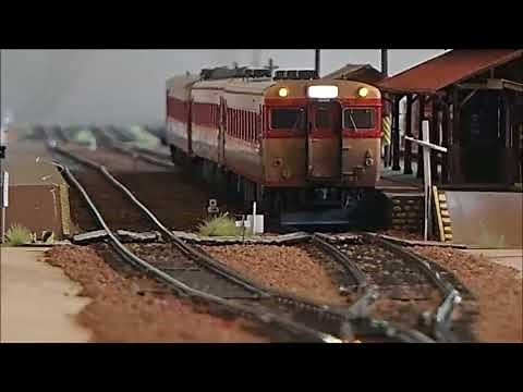 HOゲージ 天賞堂カンタム キハ５８系 列車交換 単線